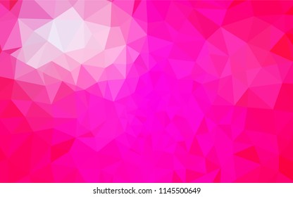 Light Pink vector abstract mosaic background. Polygonal abstract illustration with gradient. Completely new template for your banner.