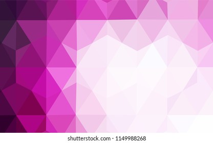 Light Pink vector abstract mosaic pattern. Creative illustration in halftone style with triangles. New template for your brand book.