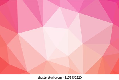 Light Pink vector abstract mosaic pattern. Polygonal abstract illustration with gradient. Brand new design for your business.