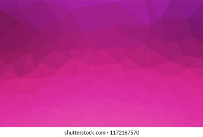 Light Pink vector abstract mosaic backdrop. Triangular geometric sample with gradient.  The polygonal design can be used for your web site.