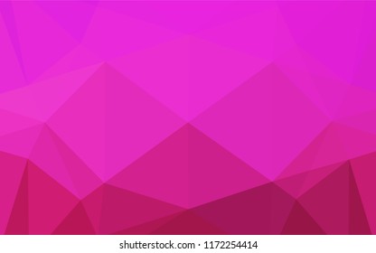 Light Pink vector abstract mosaic backdrop. Creative geometric illustration in Origami style with gradient. The template can be used as a background for cell phones.