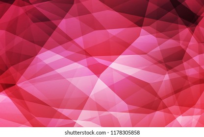 Light Pink vector abstract mosaic background. A completely new color illustration in a polygonal style. Template for cell phone's backgrounds.