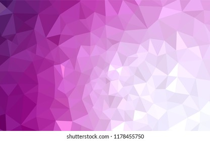 Light Pink vector abstract mosaic background. Shining polygonal illustration, which consist of triangles. Brand new style for your business design.