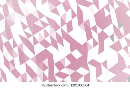 Light Pink vector abstract mosaic backdrop. A sample with polygonal shapes. A new texture for your design.
