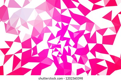 Light Pink vector abstract mosaic backdrop. Colorful illustration in abstract style with triangles. Brand new style for your business design.