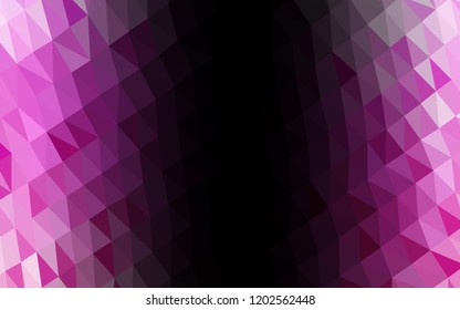 Light Pink vector abstract mosaic backdrop. A completely new color illustration in a vague style. Triangular pattern for your business design.