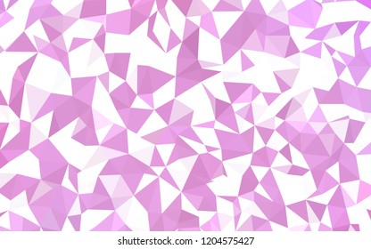 Light Pink vector abstract mosaic backdrop. Geometric illustration in Origami style with gradient.  Textured pattern for your backgrounds.