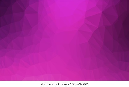 Light Pink vector abstract mosaic background. Geometric illustration in Origami style with gradient.  The best triangular design for your business.
