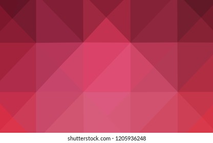Light Pink vector abstract mosaic backdrop. Shining polygonal illustration, which consist of triangles. Brand-new design for your business.