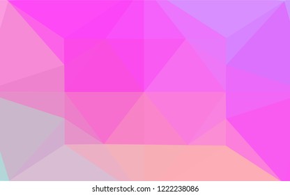 Light Pink vector abstract mosaic background. A sample with polygonal shapes. The polygonal design can be used for your web site.