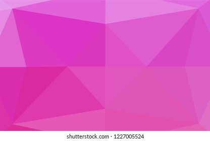 Light Pink vector abstract mosaic pattern. A sample with polygonal shapes. The completely new template can be used for your brand book.