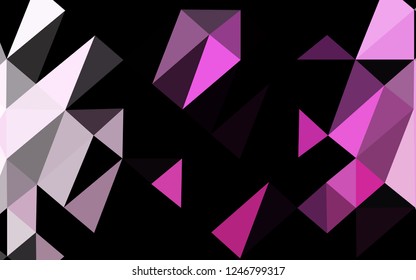 Light Pink vector abstract mosaic pattern. Geometric illustration in Origami style with gradient. New texture for your design.
