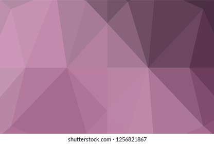 Light Pink vector abstract mosaic backdrop. Brand new colored illustration in blurry style with gradient. The best triangular design for your business.