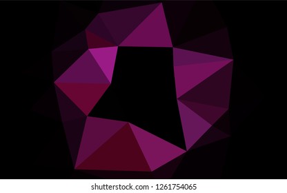Light Pink vector abstract mosaic pattern. A vague abstract illustration with gradient. The best triangular design for your business.