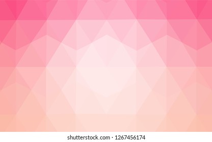 Light Pink vector abstract mosaic background. Polygonal abstract illustration with gradient. Textured pattern for your backgrounds.