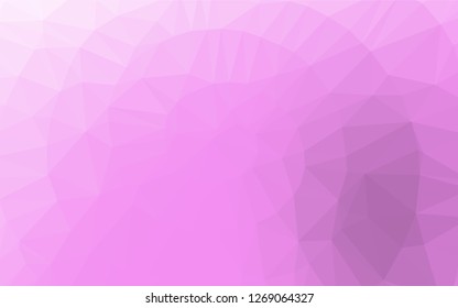 Light Pink vector abstract mosaic backdrop. Geometric illustration in Origami style with gradient.  Brand new design for your business.