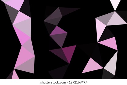 Light Pink vector abstract mosaic backdrop. Geometric illustration in Origami style with gradient.  The template can be used as a background for cell phones.