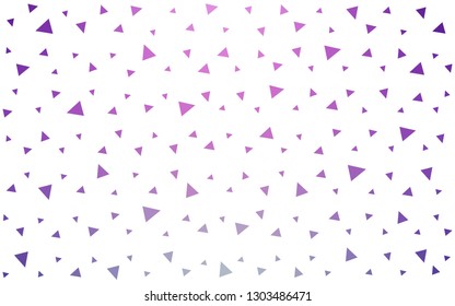 Light Pink vector  abstract mosaic pattern. Triangular geometric sample with gradient.  Brand new design for your business.