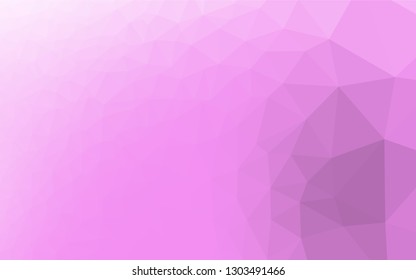 Light Pink vector abstract mosaic backdrop. A completely new color illustration in a vague style. The best triangular design for your business.