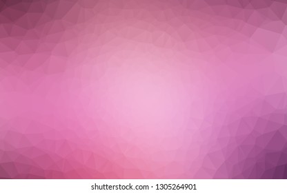 Light Pink vector abstract mosaic backdrop. A sample with polygonal shapes. Elegant pattern for a brand book.