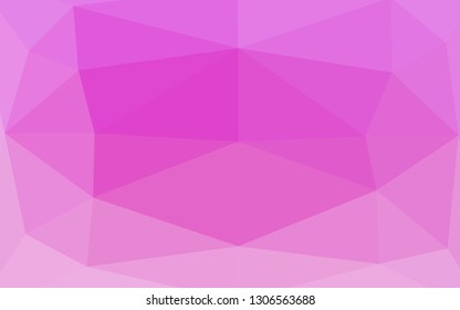 Light Pink vector abstract mosaic pattern. A vague abstract illustration with gradient. The best triangular design for your business.