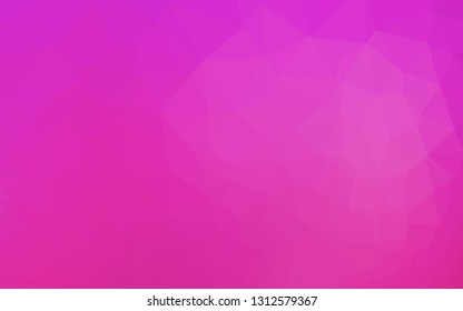 Light Pink vector abstract mosaic background. Brand new colorful illustration in with gradient. Polygonal design for your web site.