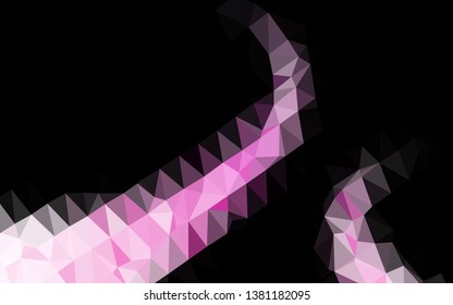 Light Pink vector abstract mosaic pattern. Colorful illustration in Origami style with gradient.  Brand new style for your business design.