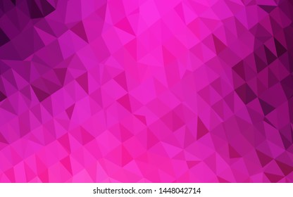 Light Pink vector abstract mosaic backdrop. Shining colored illustration in a Brand new style. Completely new template for your business design.