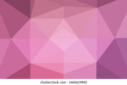 Light Pink vector abstract mosaic pattern. A sample with polygonal shapes. Brand new design for your business.