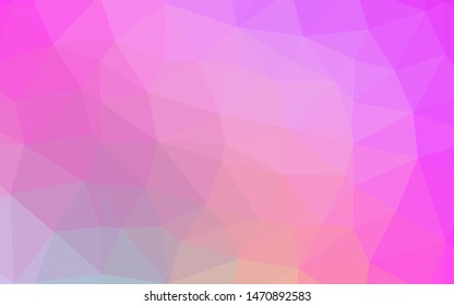 Light Pink vector abstract mosaic pattern. A vague abstract illustration with gradient. Polygonal design for your web site.