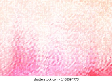 Light Pink vector abstract mosaic pattern. Colorful illustration in abstract style with triangles. Pattern for a brand book's backdrop.