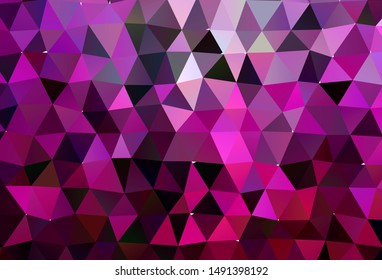 Light Pink vector abstract mosaic pattern. Creative illustration in halftone style with gradient. Textured pattern for background.