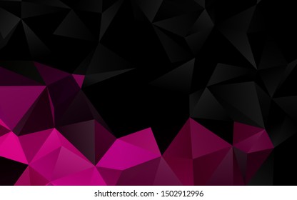 Light Pink vector abstract mosaic pattern. A sample with polygonal shapes. Polygonal design for your web site.