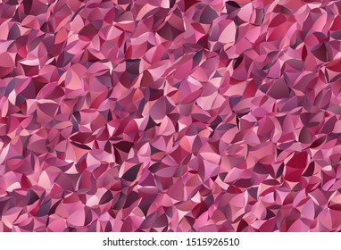 Light Pink vector abstract mosaic pattern. Colorful abstract illustration with triangles. A completely new design for your leaflet.