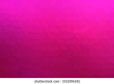 Light Pink vector abstract mosaic backdrop. Triangular geometric sample with gradient.  Brand new style for your business design.