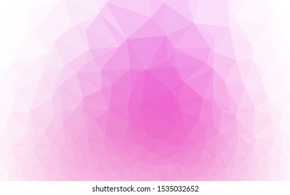 Light Pink vector abstract mosaic pattern. A vague abstract illustration with gradient. Polygonal design for your web site.