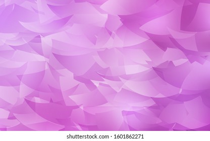 Light Pink vector abstract mosaic pattern. Glitter abstract illustration with an elegant triangles. A completely new design for your leaflet.