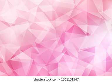 Light Pink vector abstract mosaic pattern. Colorful illustration in polygonal style with gradient. New template for your brand book.