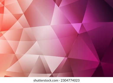 Light Pink vector abstract mosaic background. Polygonal abstract illustration with gradient. Triangular pattern for your design.