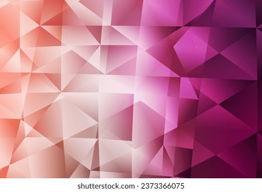 Light Pink vector abstract mosaic backdrop. Colorful illustration in polygonal style with gradient. A completely new design for your leaflet.