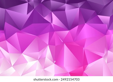 Fondo de mosaico abstracto de Vector rosa claro. Ilustración de colores brillantes en un nuevo estilo. Diseño poligonal para tu Sitio web.