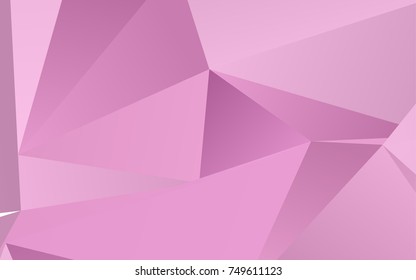 Light Pink vector abstract mosaic template. Colorful abstract illustration with gradient. The best triangular design for your business.