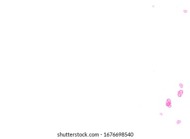 Light Pink vector abstract pattern with flowers. Brand new colored illustration with flowers. Pattern for wallpapers, coloring books.