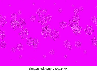 Light Pink vector abstract pattern with flowers. Brand new colored illustration with flowers. Doodle design for your web site.