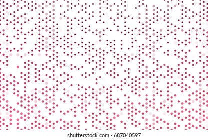 Light Pink vector abstract pattern with circles. Geometry template for your business design. Background with colored spheres.