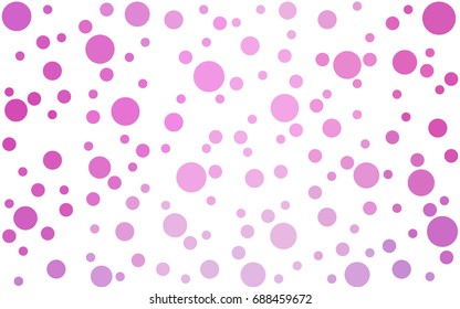 Light Pink vector abstract pattern with circles. Geometry template for your business design. Background with colored spheres.
