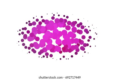 Light Pink vector abstract pattern with circles. Geometry template for your business design. Background with colored spheres.
