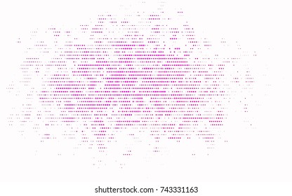 Light Pink vector abstract pattern with circles. Geometry template for your business design. Background with colored spheres.