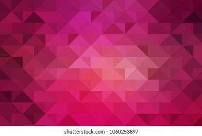 Light Pink vector abstract polygonal template. Creative illustration in halftone style with gradient. The best triangular design for your business.