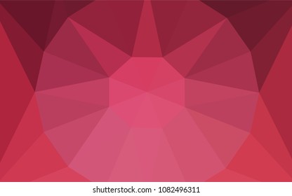 Light Pink vector abstract polygonal pattern with a gem in a centre. Abstract illustration with an elegant triangles. Template for cell phone's backgrounds.
